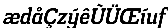 Prachamati Semi Bold Semi Condensed Italic Font LOWERCASE