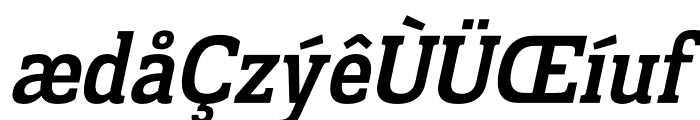 Prachamati Semi Bold Semi Condensed Oblique Font LOWERCASE