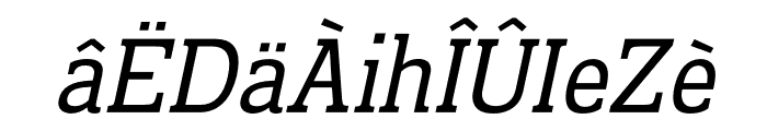 Prachamati Semi Condensed Oblique Font LOWERCASE