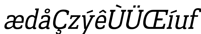 Prachamati Semi Condensed Oblique Font LOWERCASE