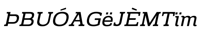 Prachamati Semi Expanded Italic Font UPPERCASE