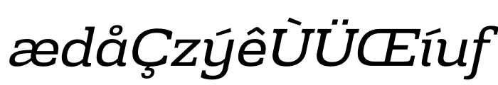 Prachamati Semi Expanded Italic Font LOWERCASE