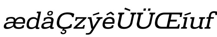 Prachamati Semi Expanded Oblique Font LOWERCASE