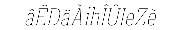 Prachamati Thin Condensed Oblique Font LOWERCASE