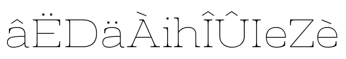 Prachamati Thin Expanded Font LOWERCASE