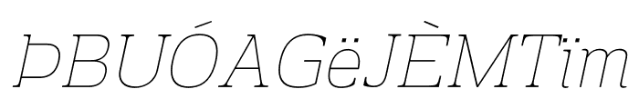 Prachamati Thin Italic Font UPPERCASE