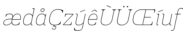 Prachamati Thin Italic Font LOWERCASE
