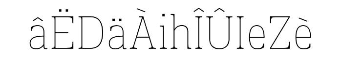 Prachamati Thin Semi Condensed Font LOWERCASE