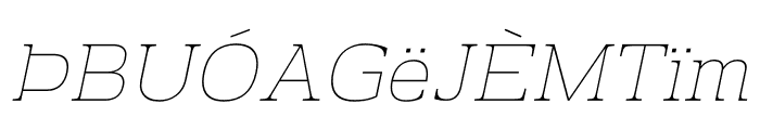Prachamati Thin Semi Expanded Oblique Font UPPERCASE