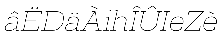 Prachamati Thin Semi Expanded Oblique Font LOWERCASE