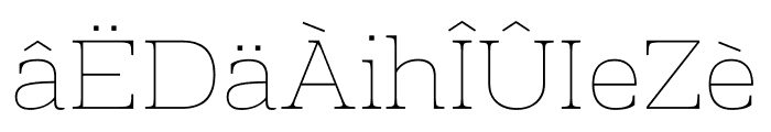 Prachamati Thin Semi Expanded Font LOWERCASE