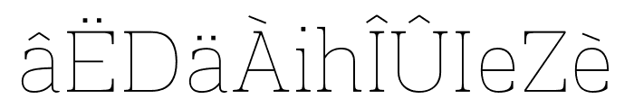 Prachamati Thin Font LOWERCASE