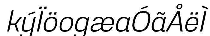 Prachason Light Italic Font LOWERCASE