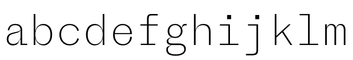 Proto Grotesk Mono Extra Light Font LOWERCASE