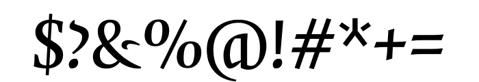Quadraat DemiBold Italic Font OTHER CHARS