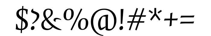 Quadraat Italic Font OTHER CHARS