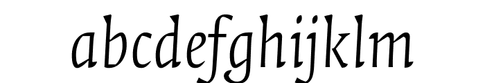 Quadraat Light Italic Font LOWERCASE