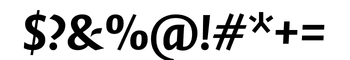 Quadraat Sans Bold Italic Font OTHER CHARS