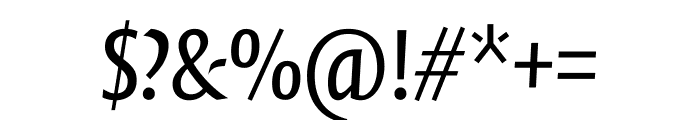Quadraat Sans Condensed Italic Font OTHER CHARS