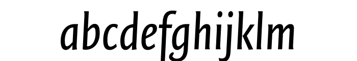 Quadraat Sans Condensed Italic Font LOWERCASE