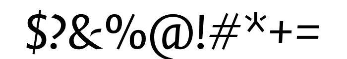 Quadraat Sans Italic Font OTHER CHARS