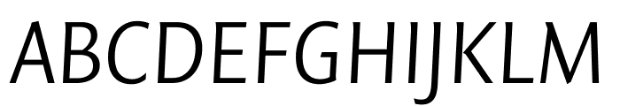 Quadraat Sans Light Italic Font UPPERCASE