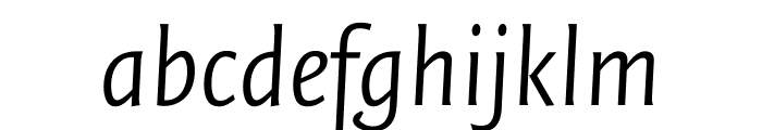 Quadraat Sans Light Italic Font LOWERCASE