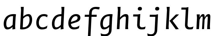 Quadraat Sans Mono Italic Font LOWERCASE