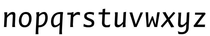 Quadraat Sans Mono Italic Font LOWERCASE