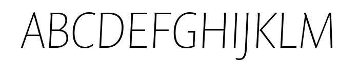 Quadraat Sans Thin Italic Font UPPERCASE