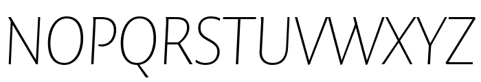 Quadraat Sans Thin Italic Font UPPERCASE