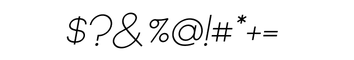 Quartz Grotesque Oblique Font OTHER CHARS