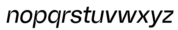 RG StandardMediumIt Font LOWERCASE