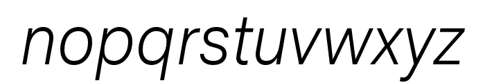 RMNeue LightItalic Font LOWERCASE