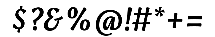 Raikka Semi Bold Italic Font OTHER CHARS