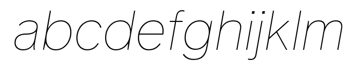 Reader Thin Italic Pro Font LOWERCASE