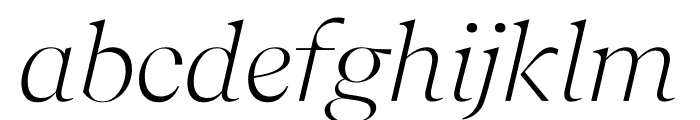 Recife Display Light Italic Font LOWERCASE