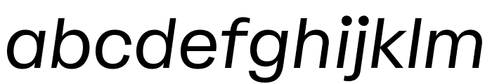 Regular Italic Font LOWERCASE