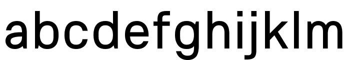 Regular Font LOWERCASE
