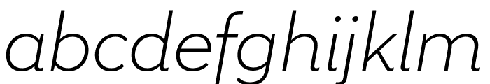 Remo Plus Light Italic Font LOWERCASE