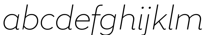 Remo Plus Thin Italic Font LOWERCASE