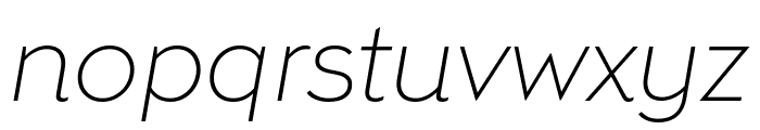 Remo Plus Thin Italic Font LOWERCASE