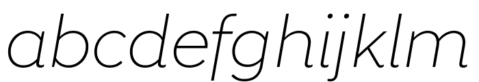 Remo Thin Italic Font LOWERCASE