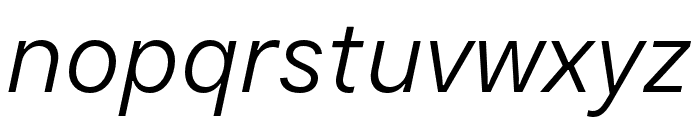 ResistSansTxtLightOblique Font LOWERCASE
