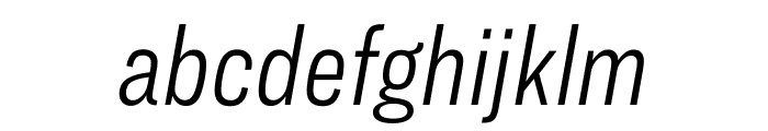 Ringside Compressed Light Italic Font LOWERCASE
