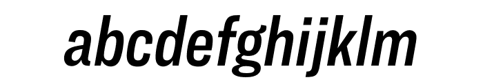 Ringside Compressed Semibold Italic Font LOWERCASE