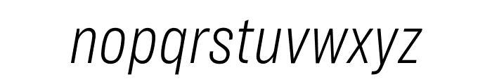 Ringside Compressed Thin Italic Font LOWERCASE