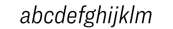 Ringside Condensed Light Italic Font LOWERCASE