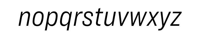 Ringside Condensed Light Italic Font LOWERCASE