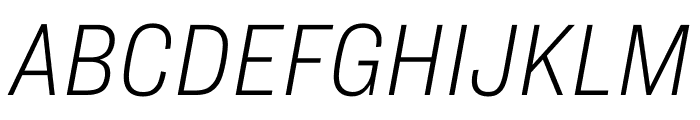 Ringside Condensed Thin Italic Font UPPERCASE